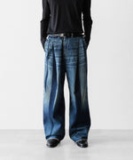 画像をギャラリービューアに読み込む, SUBLATIONS サブレーションズの2TUCK WIDE DENIM PANTS &quot;ENTASIS MK-Ⅱ&quot;のUSED INDIGO 公式通販サイトsession福岡セレクトショップ
