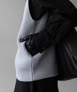 stein(シュタイン)の23AWコレクションOVERSIZED DRIVERS KNIT ZIP VESTのOFF GREY 公式通販サイトsession福岡セレクトショップ