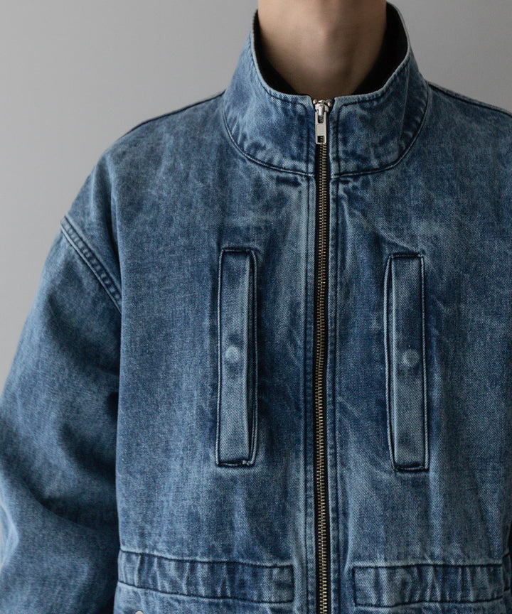 stein(シュタイン)の24SSコレクションCHEMICAL BLEACHED DENIM MODS COATのINDIGO