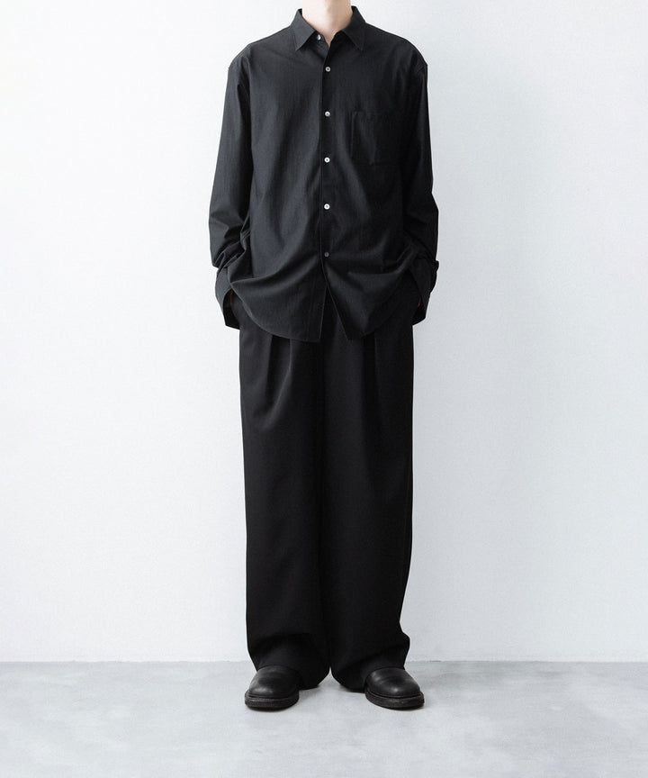 KANEMASA PHIL. カネマサフィルの36G WOOL MODEST SHIRT - BLACKの公式通販サイトsession福岡セレクトショップ