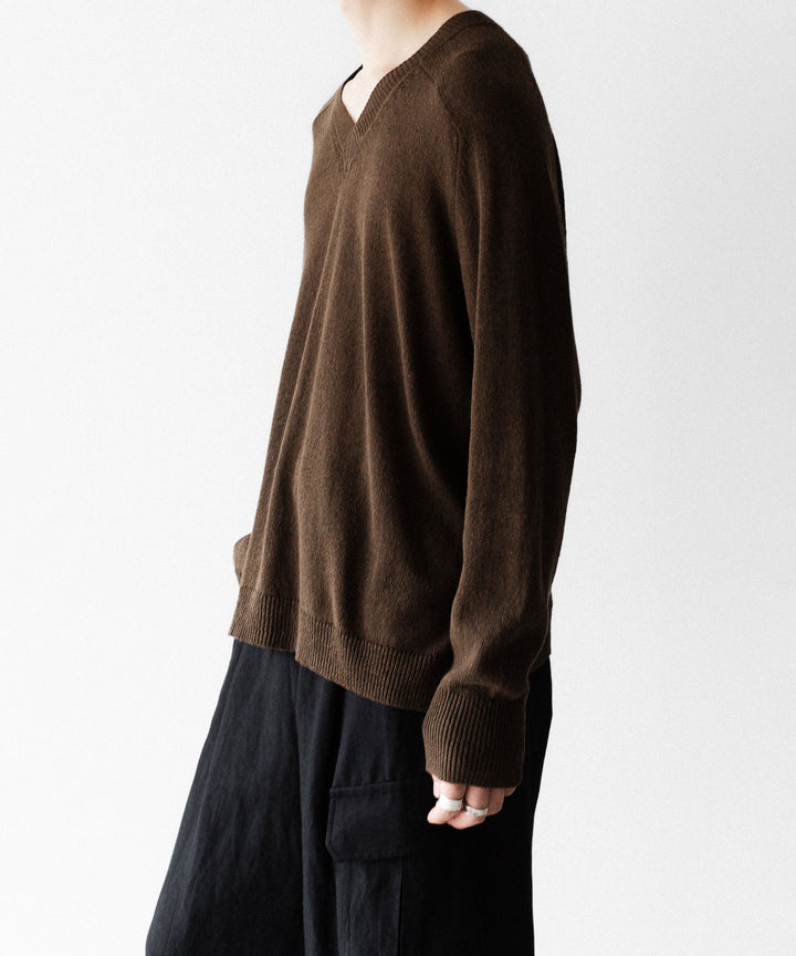 CODA コーダ BROWN SHRUNKEN V-NECK PULLOVERのBROWN 公式通販サイトsession福岡セレクトショップ