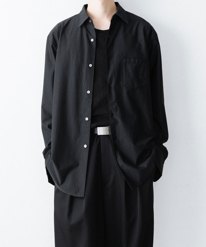 KANEMASA PHIL. カネマサフィルの36G WOOL MODEST SHIRT - BLACKの公式通販サイトsession福岡セレクトショップ