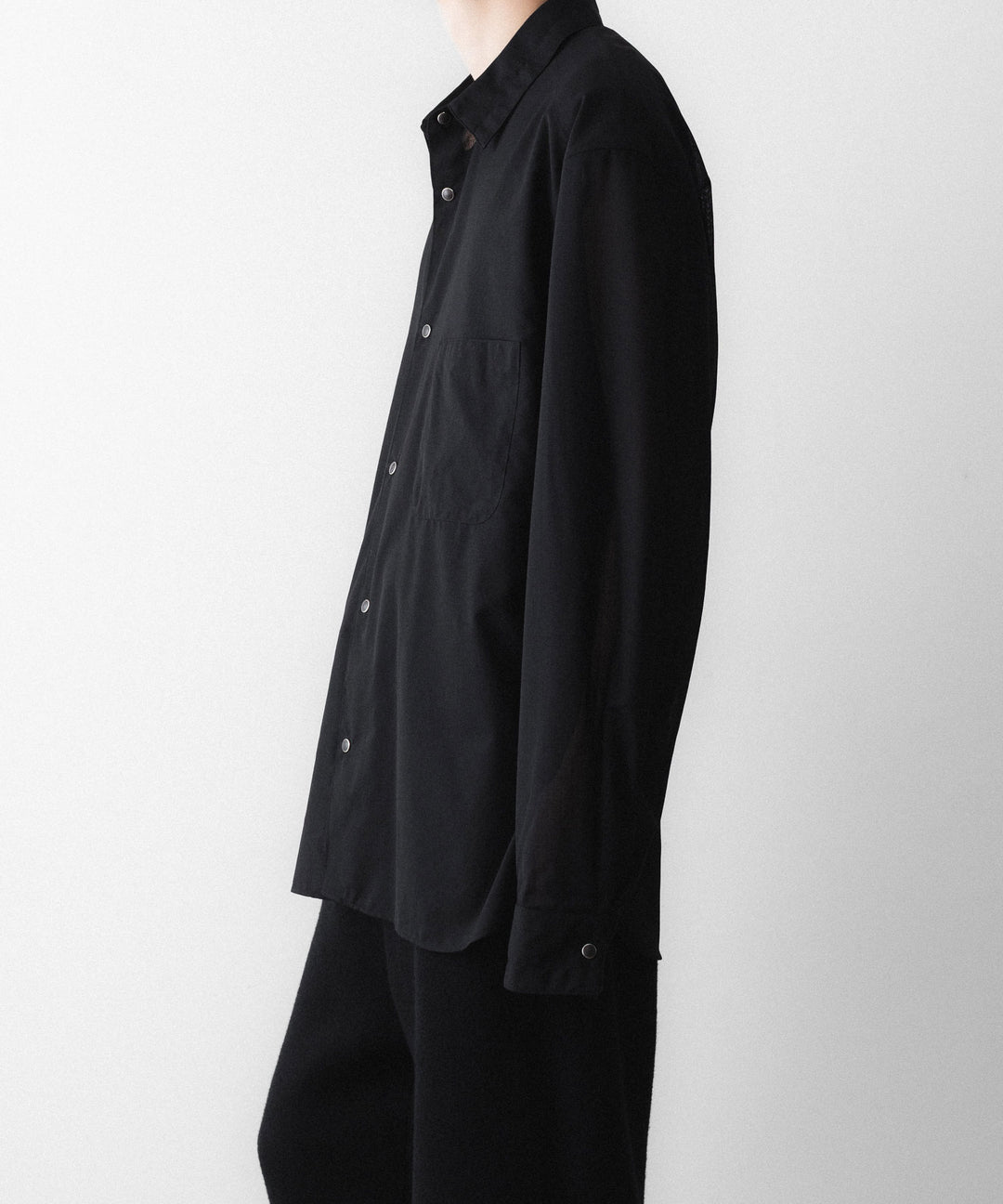 phebus フィーバスのWOOL POLY TROPICAL SHIRTのBLACK 公式通販サイトsession福岡セレクトショップ