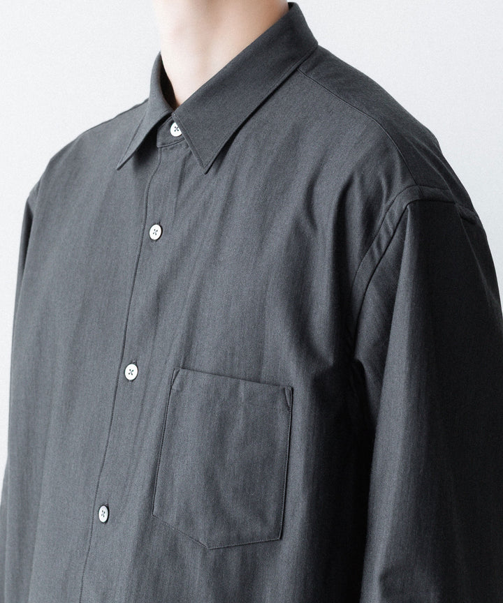 KANEMASA PHIL. カネマサフィルの36G WOOL MODEST SHIRT - CHARCOALの公式通販サイトsession福岡セレクトショップ