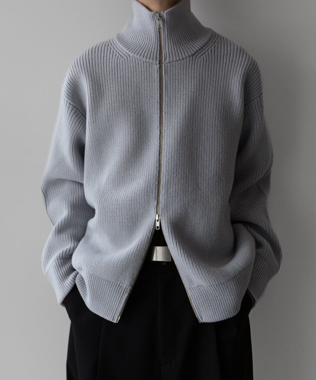 【stein】シュタイン 23AW OVERSIZED DRIVERS KNIT ZIP JACKET - OFF GREY sessionセッション福岡セレクトショップ 公式通販サイト