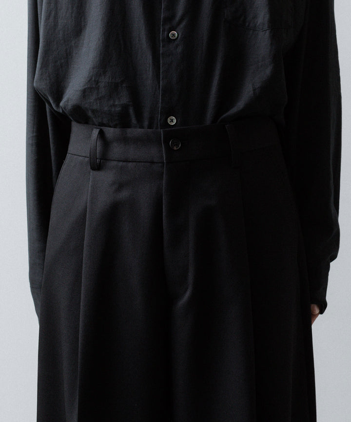 ssstein(シュタイン)のEXTRA WIDE TROUSERS (2/60 WOOL GABARDINE) - BLACKの公式通販サイトsession福岡セレクトショップ