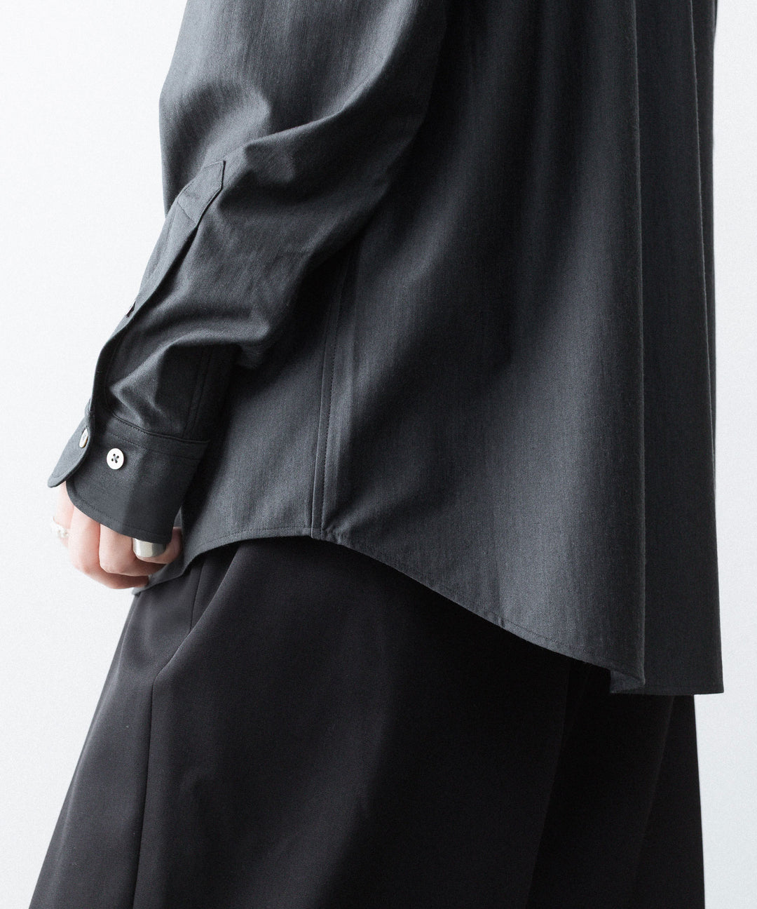KANEMASA PHIL. カネマサフィルの36G WOOL MODEST SHIRT - CHARCOALの公式通販サイトsession福岡セレクトショップ