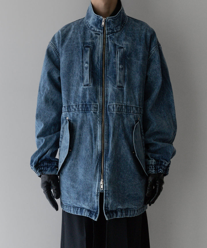 stein(シュタイン)の24SSコレクションCHEMICAL BLEACHED DENIM MODS COATのINDIGO