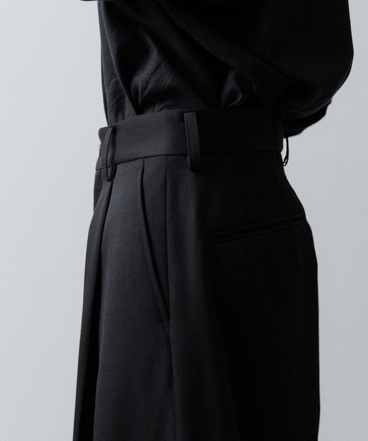 ssstein(シュタイン)のEXTRA WIDE TROUSERS (2/60 WOOL GABARDINE) - BLACKの公式通販サイトsession福岡セレクトショップ