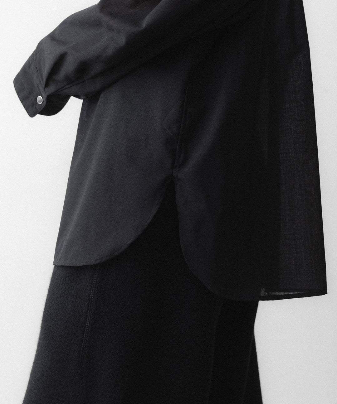 phebus フィーバスのWOOL POLY TROPICAL SHIRTのBLACK 公式通販サイトsession福岡セレクトショップ