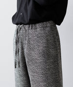 画像をギャラリービューアに読み込む, INTÉRIM - インテリムのDOUBLE SIDED JACQUARD TWEED DEAD STOCK WIDE DRESS EASY PANTSのBLACK
