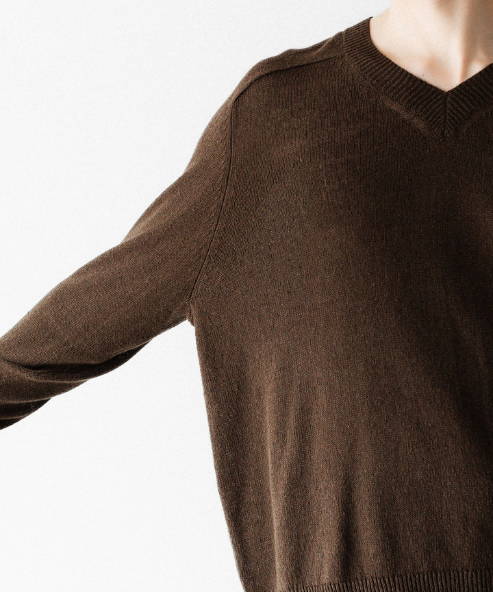 CODA コーダ BROWN SHRUNKEN V-NECK PULLOVERのBROWN 公式通販サイトsession福岡セレクトショップ