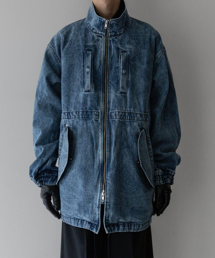 stein(シュタイン)の24SSコレクションCHEMICAL BLEACHED DENIM MODS COATのINDIGO