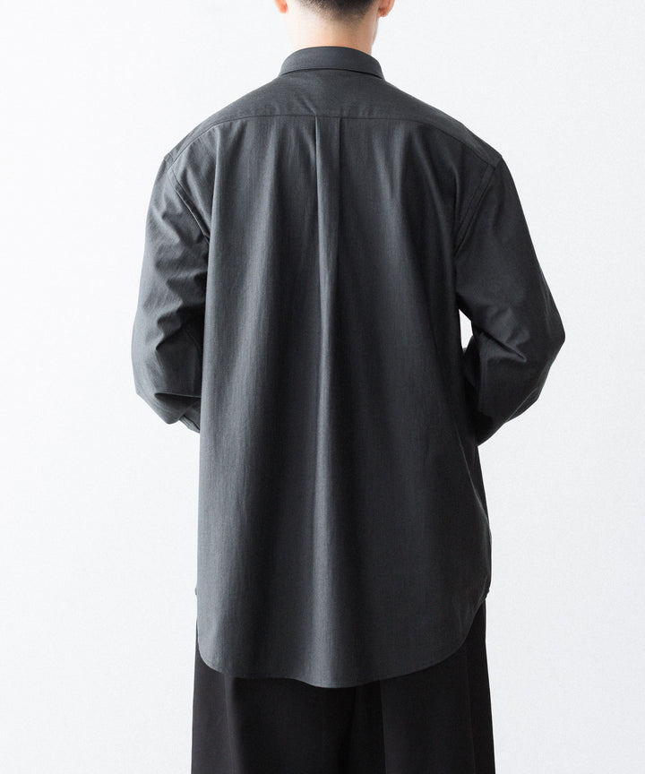 KANEMASA PHIL. カネマサフィルの36G WOOL MODEST SHIRT - CHARCOALの公式通販サイトsession福岡セレクトショップ