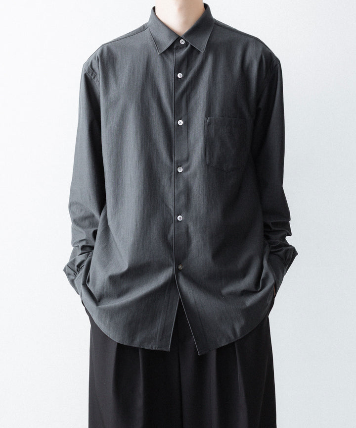 KANEMASA PHIL. カネマサフィルの36G WOOL MODEST SHIRT - CHARCOALの公式通販サイトsession福岡セレクトショップ