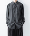 【KANEMASA PHIL.】36G WOOL MODEST SHIRT - CHARCOAL