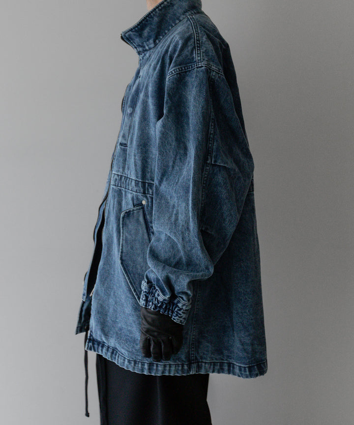 stein(シュタイン)の24SSコレクションCHEMICAL BLEACHED DENIM MODS COATのINDIGO