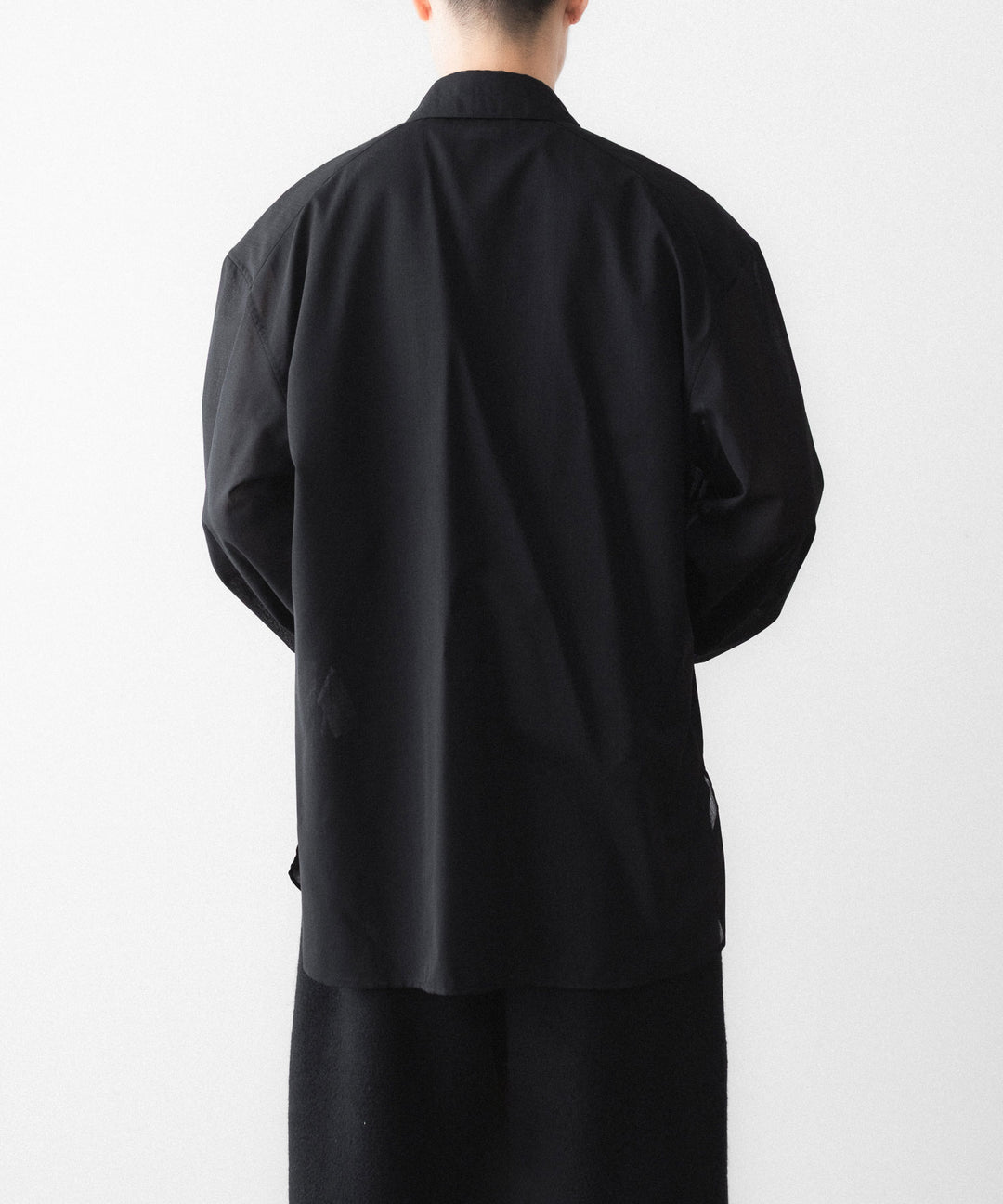 phebus フィーバスのWOOL POLY TROPICAL SHIRTのBLACK 公式通販サイトsession福岡セレクトショップ