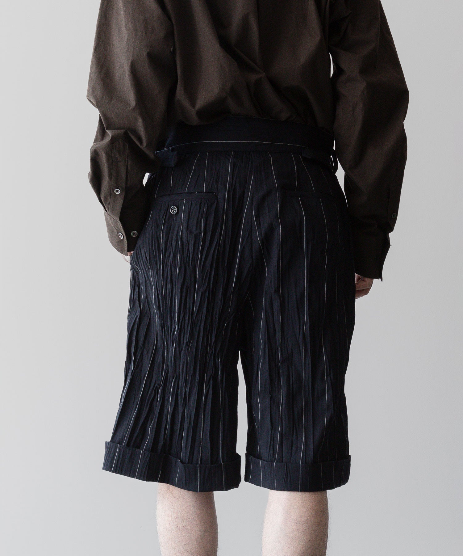 UJOH - ウジョーのSIDE BELT SHORT PNT - NAVY STRIPE公式通販サイトsession福岡セレクトショップ