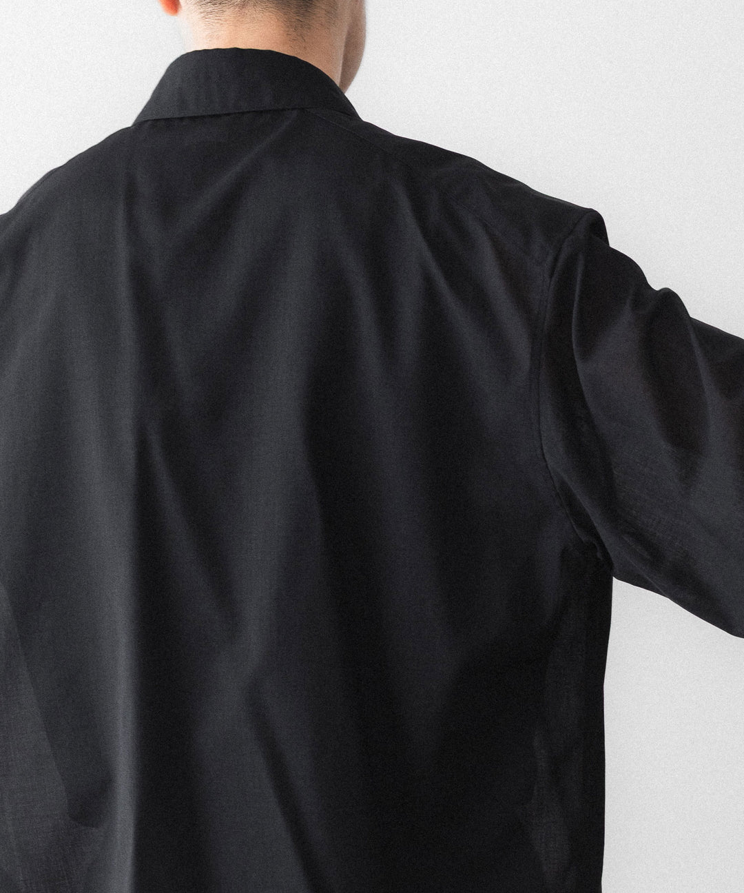 phebus フィーバスのWOOL POLY TROPICAL SHIRTのBLACK 公式通販サイトsession福岡セレクトショップ