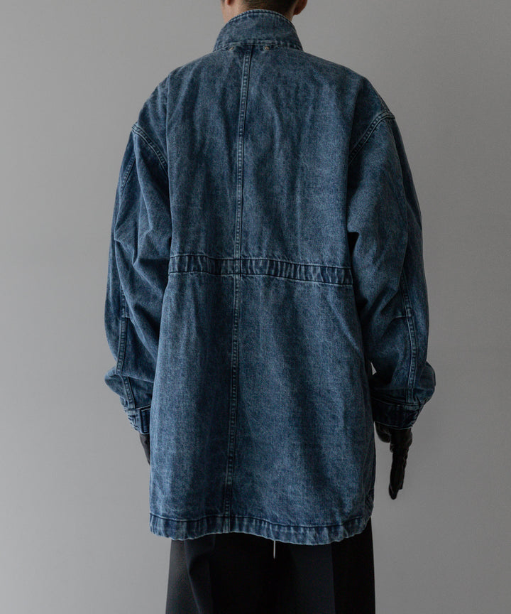 stein(シュタイン)の24SSコレクションCHEMICAL BLEACHED DENIM MODS COATのINDIGO