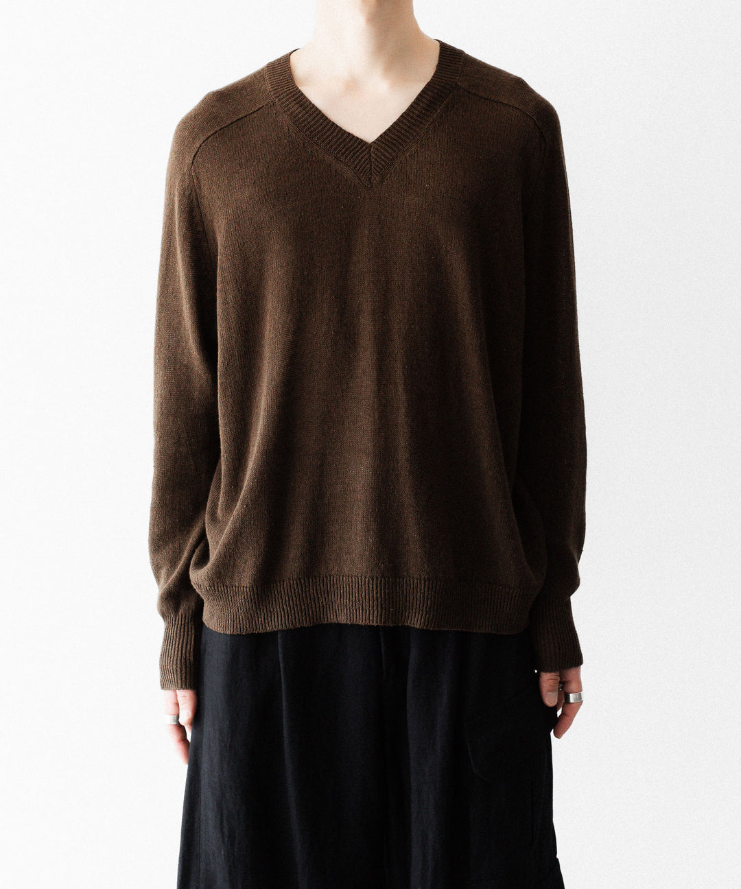 CODA コーダ BROWN SHRUNKEN V-NECK PULLOVERのBROWN 公式通販サイトsession福岡セレクトショップ