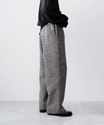 画像をギャラリービューアに読み込む, INTÉRIM - インテリムのDOUBLE SIDED JACQUARD TWEED DEAD STOCK WIDE DRESS EASY PANTSのBLACK
