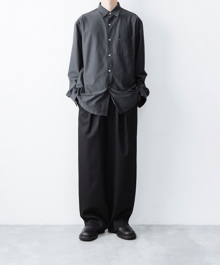 KANEMASA PHIL. カネマサフィルの36G WOOL MODEST SHIRT - CHARCOALの公式通販サイトsession福岡セレクトショップ
