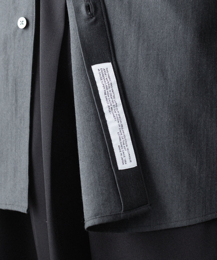 KANEMASA PHIL. カネマサフィルの36G WOOL MODEST SHIRT - CHARCOALの公式通販サイトsession福岡セレクトショップ