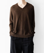 画像をギャラリービューアに読み込む, CODA コーダ BROWN SHRUNKEN V-NECK PULLOVERのBROWN 公式通販サイトsession福岡セレクトショップ
