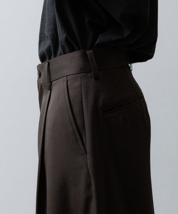 ssstein(シュタイン)のEXTRA WIDE TROUSERS (2/60 WOOL GABARDINE) - MILITARY KHAKIの公式通販サイトsession福岡セレクトショップ