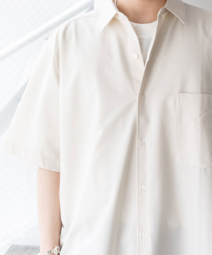 【KANEMASA】ROYAL OX DRESS JERSEY SHORT SLEEVE SHIRT - ECRU