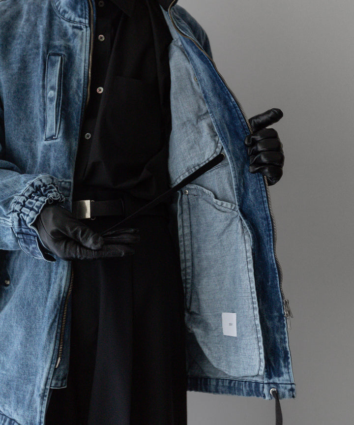 stein(シュタイン)の24SSコレクションCHEMICAL BLEACHED DENIM MODS COATのINDIGO
