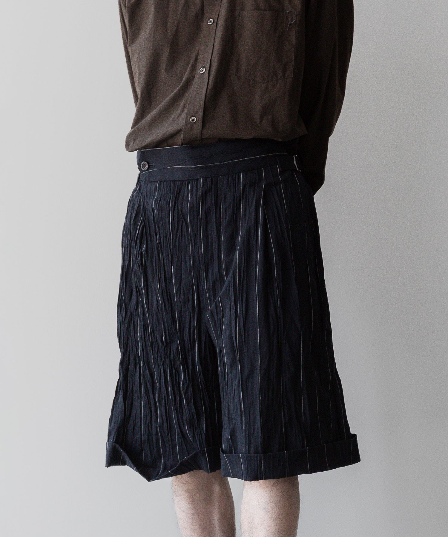 UJOH - ウジョーのSIDE BELT SHORT PNT - NAVY STRIPE公式通販サイトsession福岡セレクトショップ