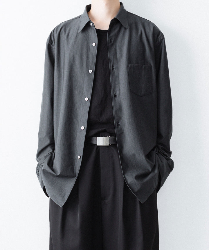 KANEMASA PHIL. カネマサフィルの36G WOOL MODEST SHIRT - CHARCOALの公式通販サイトsession福岡セレクトショップ
