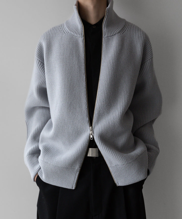 【stein】シュタイン 23AW OVERSIZED DRIVERS KNIT ZIP JACKET - OFF GREY sessionセッション福岡セレクトショップ 公式通販サイト