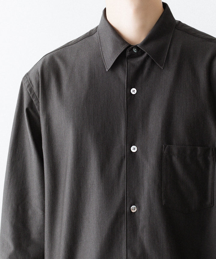 KANEMASA PHIL. カネマサフィルの36G WOOL MODEST SHIRT - BROWNの公式通販サイトsession福岡セレクトショップ