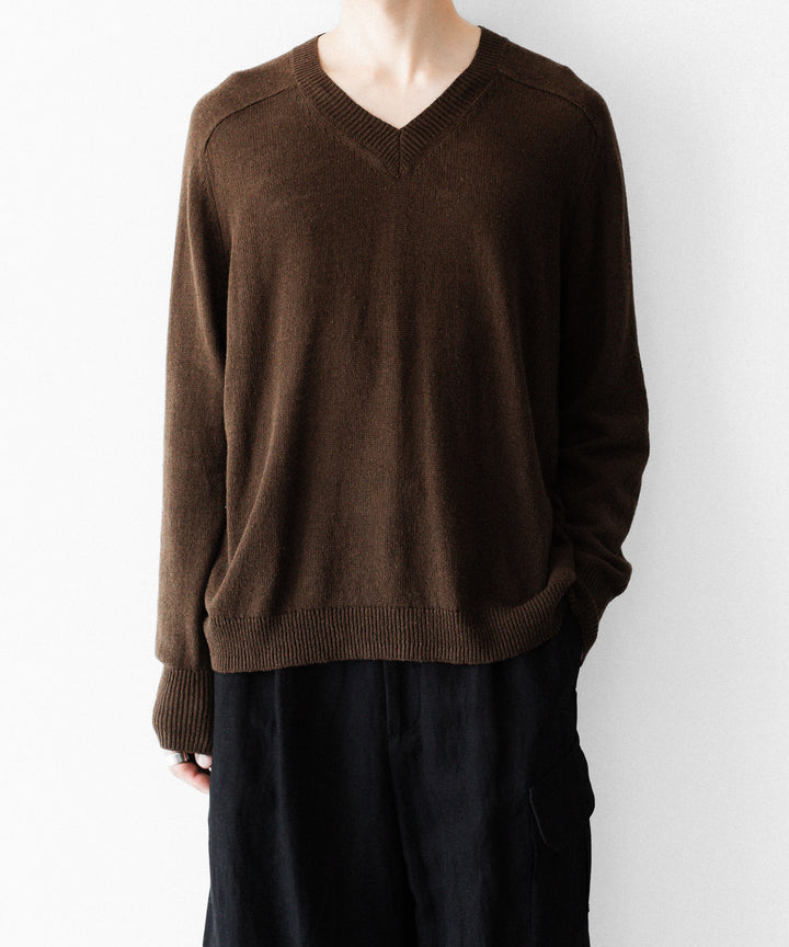 CODA コーダ BROWN SHRUNKEN V-NECK PULLOVERのBROWN 公式通販サイトsession福岡セレクトショップ