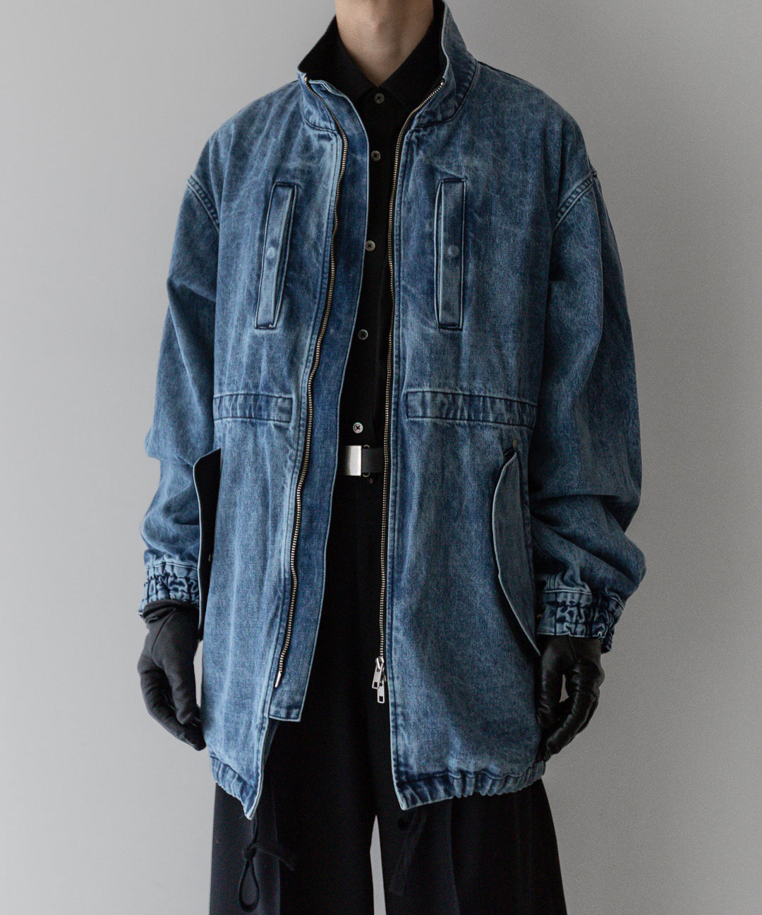 stein(シュタイン)の24SSコレクションCHEMICAL BLEACHED DENIM MODS COATのINDIGO