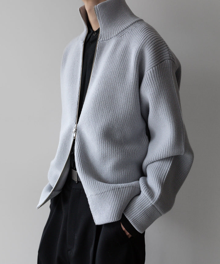 【stein】シュタイン 23AW OVERSIZED DRIVERS KNIT ZIP JACKET - OFF GREY sessionセッション福岡セレクトショップ 公式通販サイト