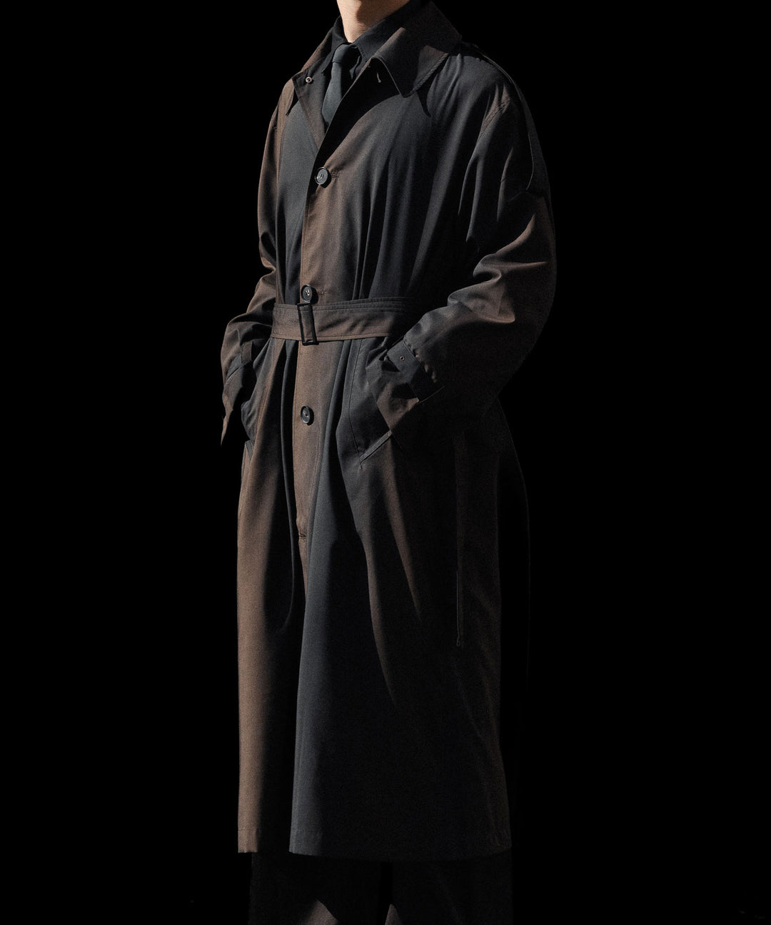 SUBLATIONS-サブレーションズのKIVULI PRINT LIGHT WEIGHT COATのDARK BROWN公式通販サイトsession福岡セレクトショップ