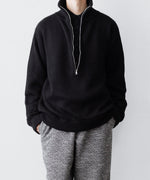 画像をギャラリービューアに読み込む, INTÉRIM - インテリムのDOUBLE SIDED JACQUARD TWEED DEAD STOCK WIDE DRESS EASY PANTSのBLACK
