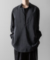 【ssstein】SILK NYLON SKIPPER SHIRT - BLACK