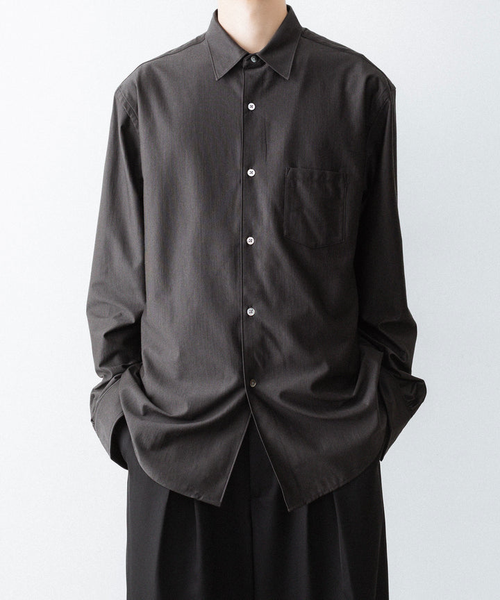 KANEMASA PHIL. カネマサフィルの36G WOOL MODEST SHIRT - BROWNの公式通販サイトsession福岡セレクトショップ