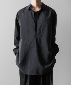 ssstein(シュタイン)の24AWコレクション SILK NYLON SKIPPER SHIRT - BLACK 公式通販サイトsession福岡セレクトショップ