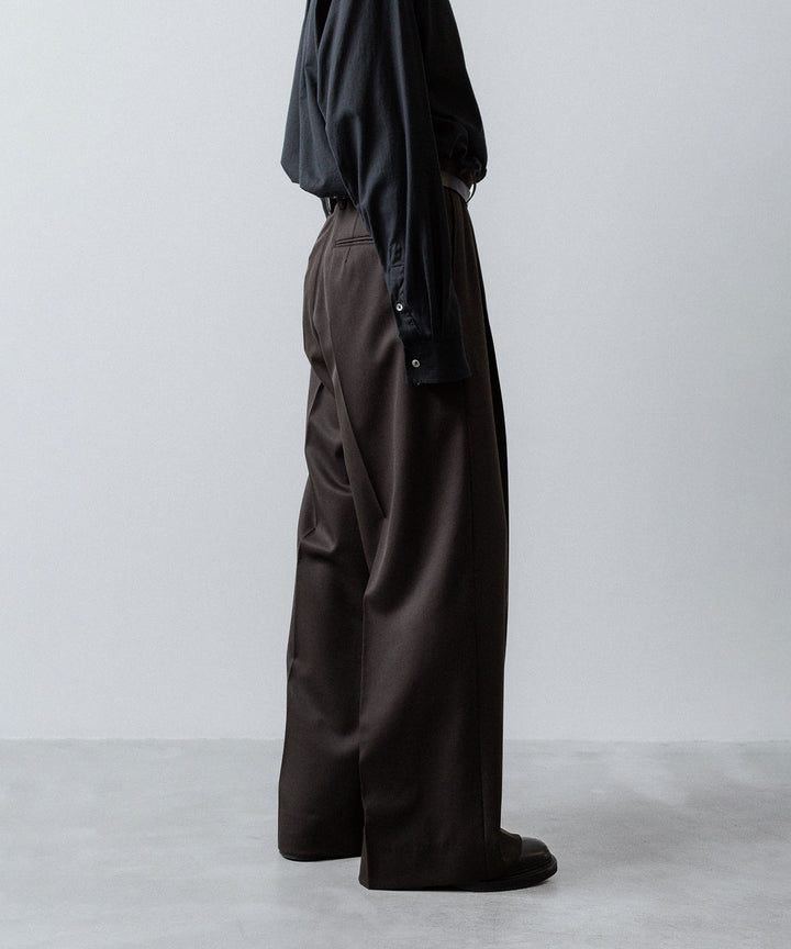 ssstein(シュタイン)のEXTRA WIDE TROUSERS (2/60 WOOL GABARDINE) - MILITARY KHAKIの公式通販サイトsession福岡セレクトショップ