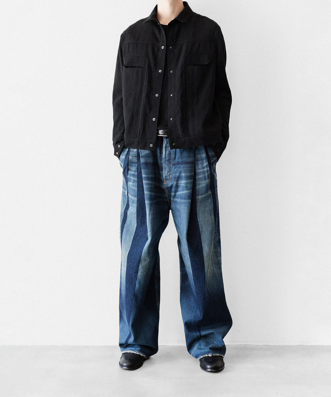 OPPOSE DUALITY オポーズデュアリティの６POCKET PANEL WOOL JACKETのBLACK公式通販サイトsession福岡セレクトショップ