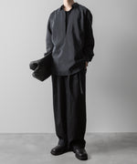 画像をギャラリービューアに読み込む, ssstein(シュタイン)の24AWコレクション EASY WIDE TROUSERS (2/72 WOOL GABARDINE) - BLACK 公式通販サイトsession福岡セレクトショップ
