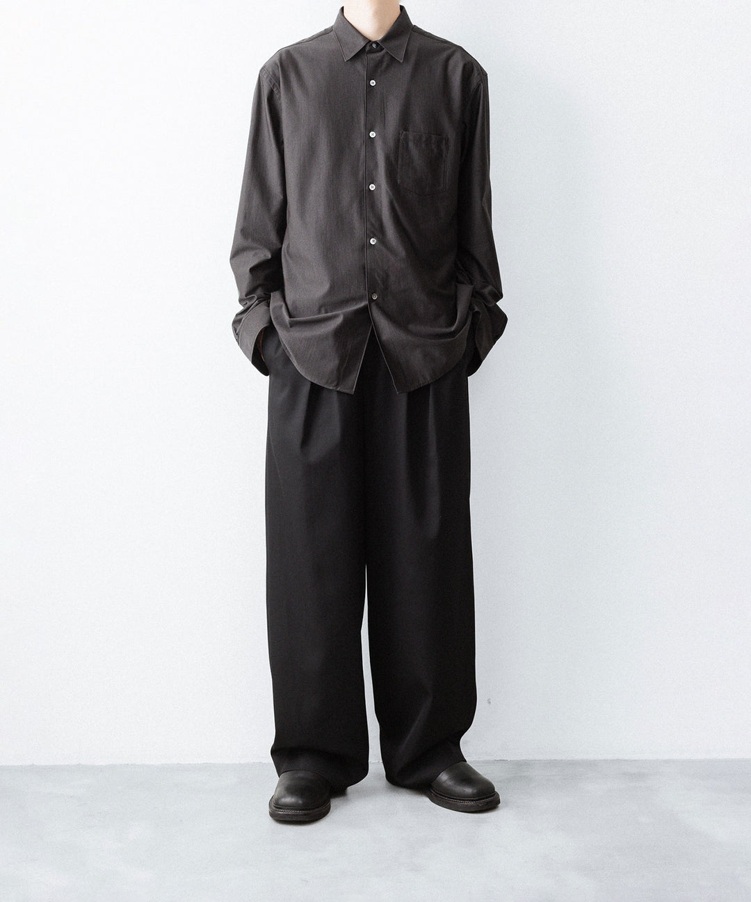 KANEMASA PHIL. カネマサフィルの36G WOOL MODEST SHIRT - BROWNの公式通販サイトsession福岡セレクトショップ