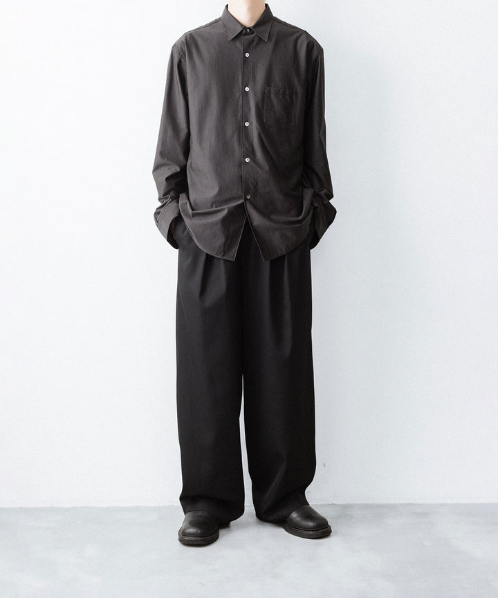 KANEMASA PHIL. カネマサフィルの36G WOOL MODEST SHIRT - BROWNの公式通販サイトsession福岡セレクトショップ